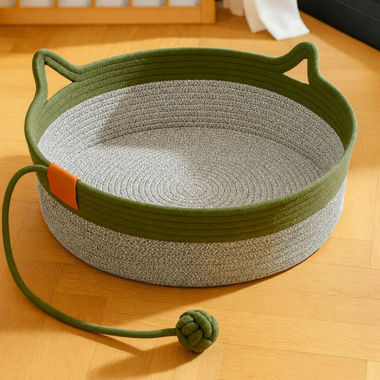 Panier griffoir tissé à la main pour chat