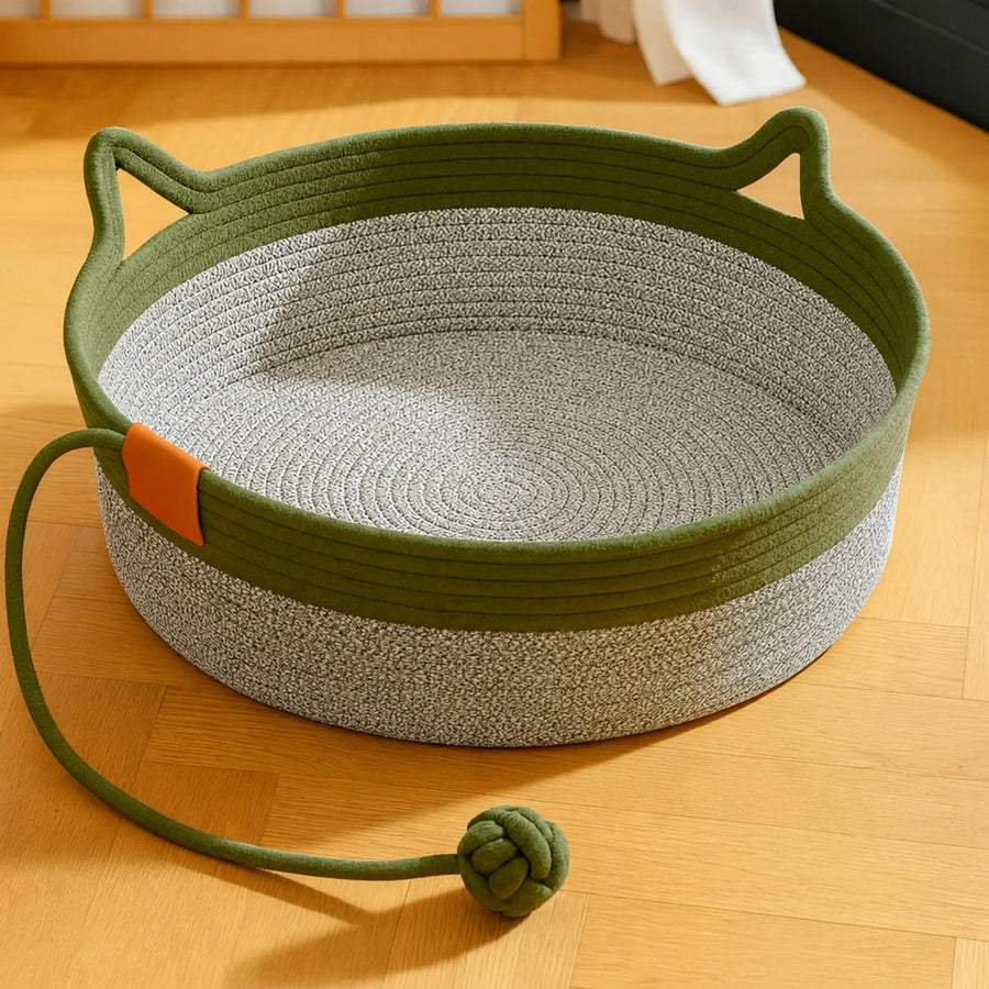 Panier griffoir tissé à la main pour chat