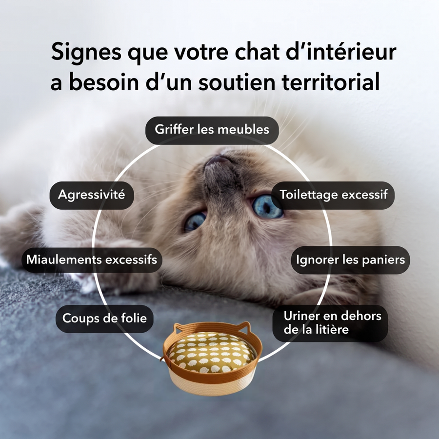 Panier griffoir tissé à la main pour chat