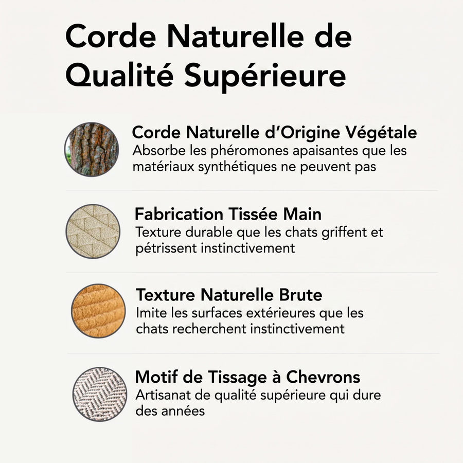 Panier griffoir tissé à la main pour chat