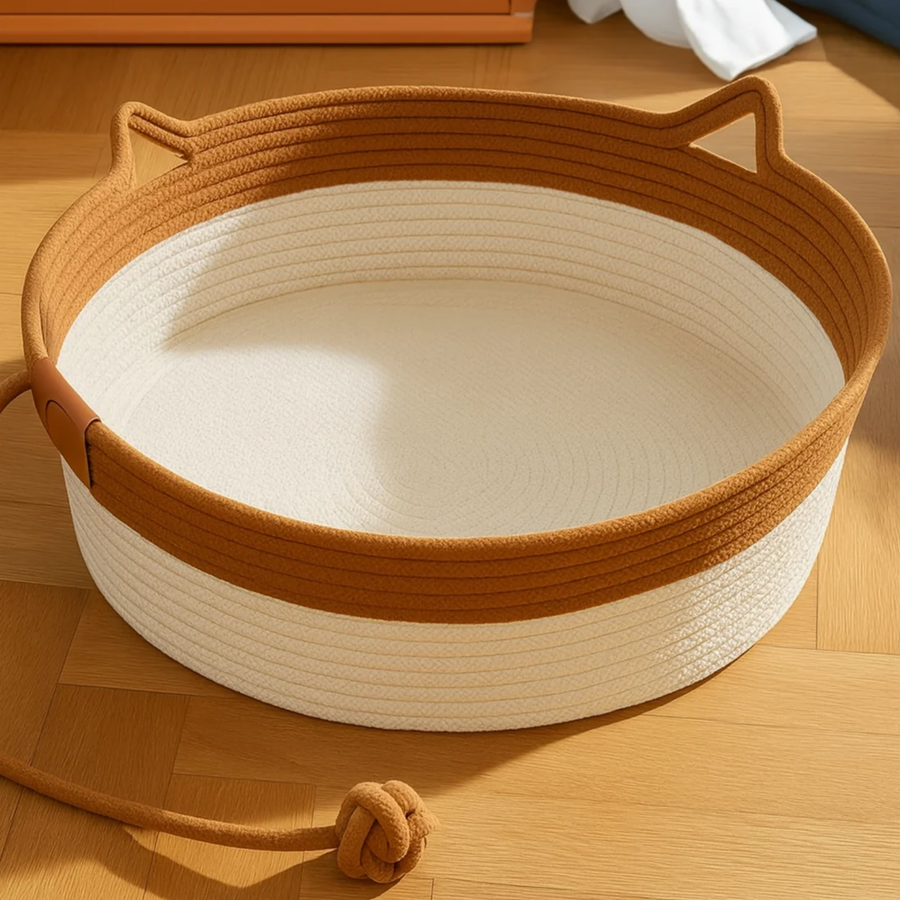 Panier griffoir tissé à la main pour chat