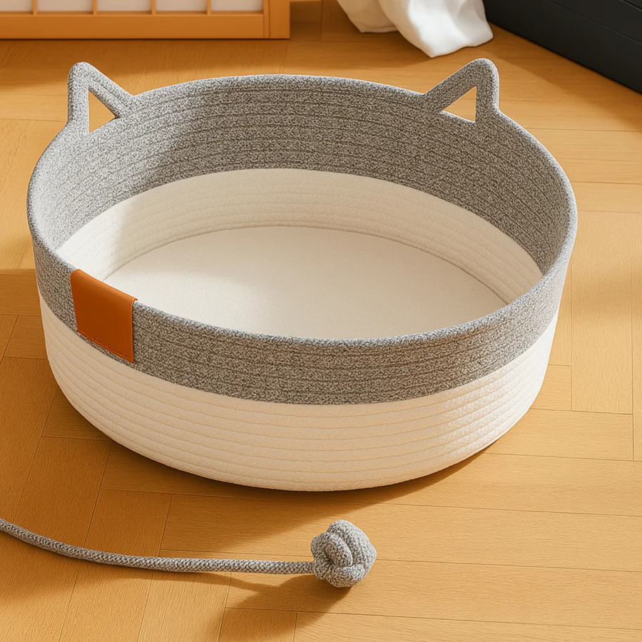 Panier griffoir tissé à la main pour chat