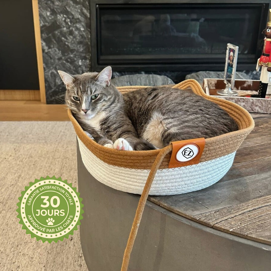 Panier griffoir tissé à la main pour chat