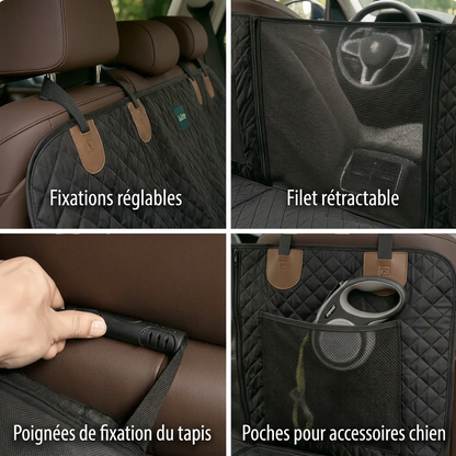 Housse de siège auto pour chien - Fond rigide