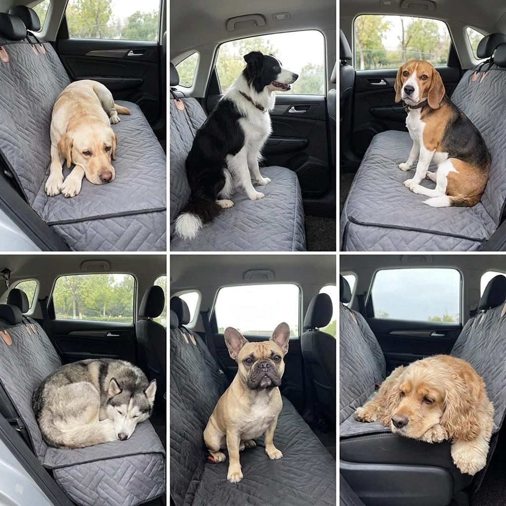 Housse de siège auto pour chien - Fond rigide